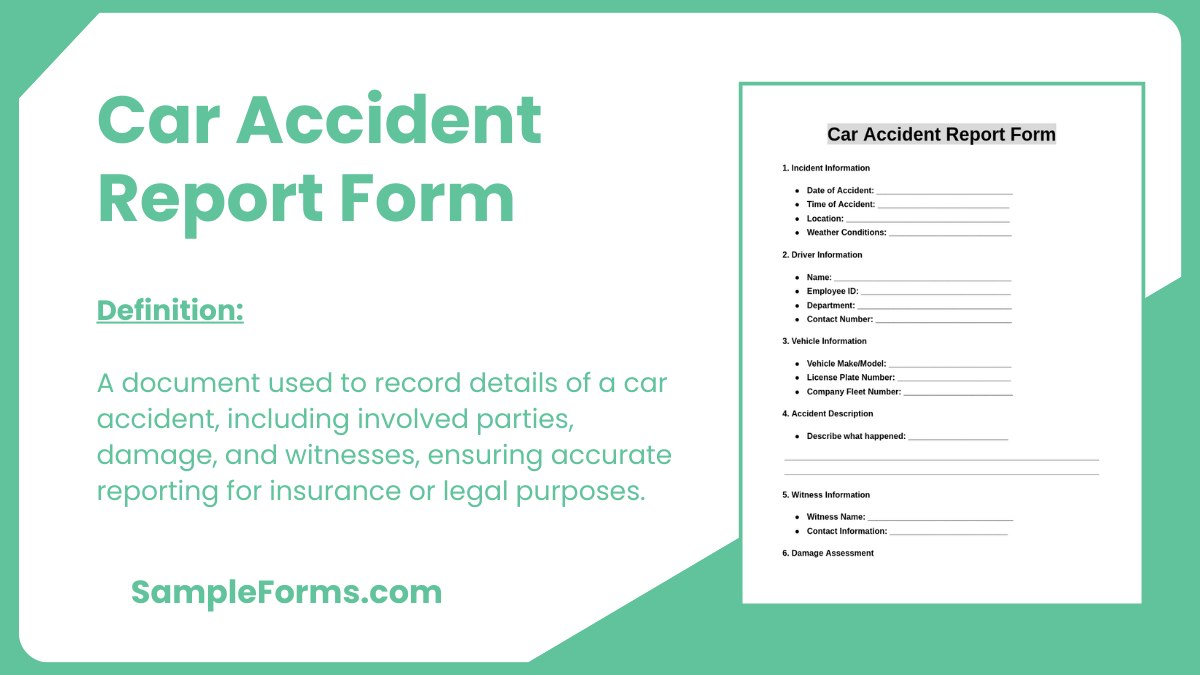 car accident report form