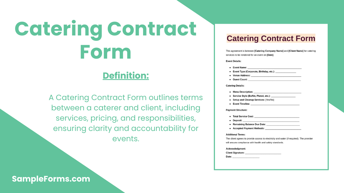 catering contract form