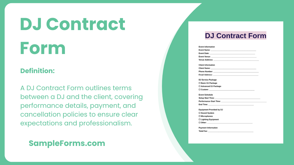 dj contract form