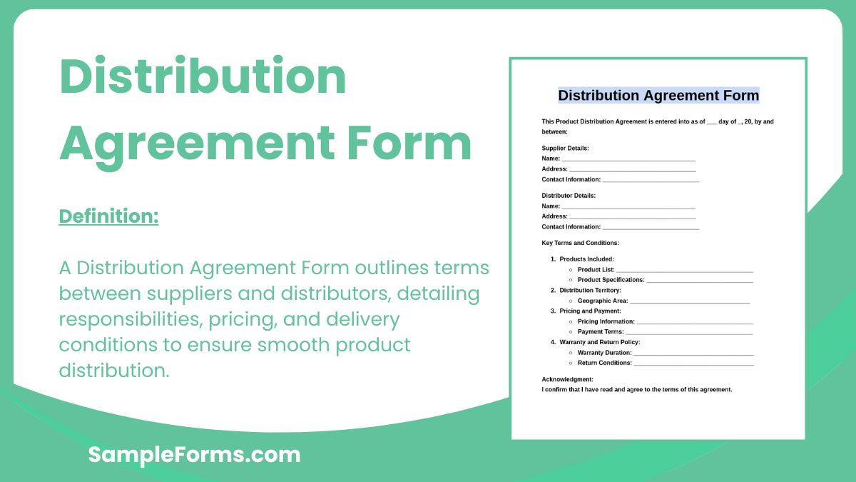 distribution agreement form