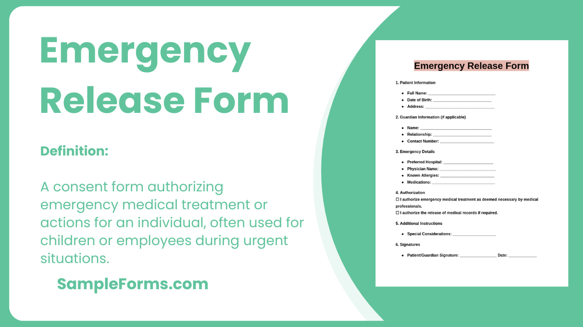 emergency release form