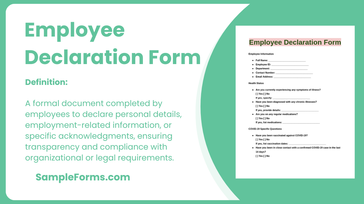 employee declaration form