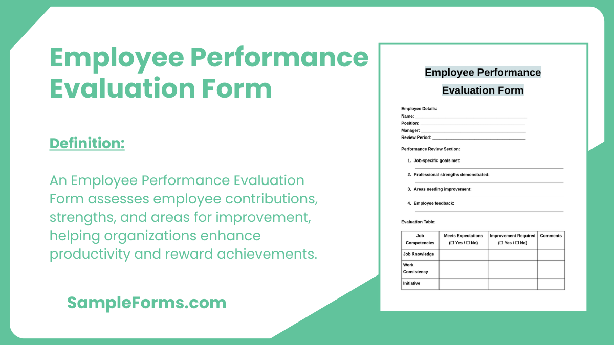 employee performance evaluation form