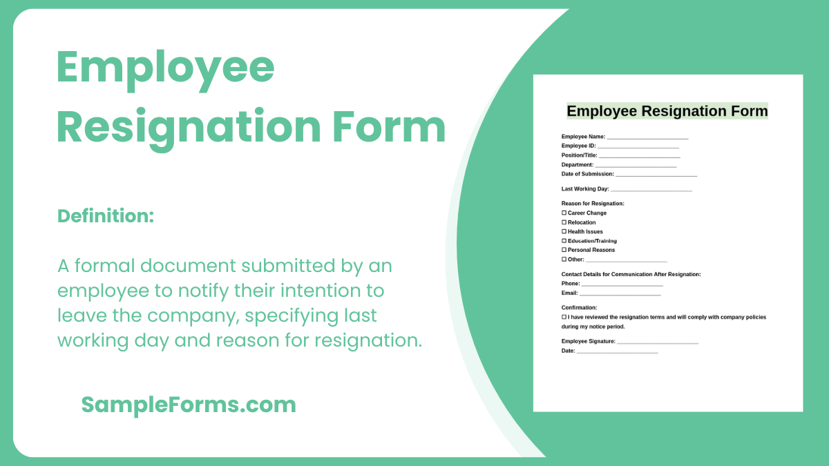 employee resignation form