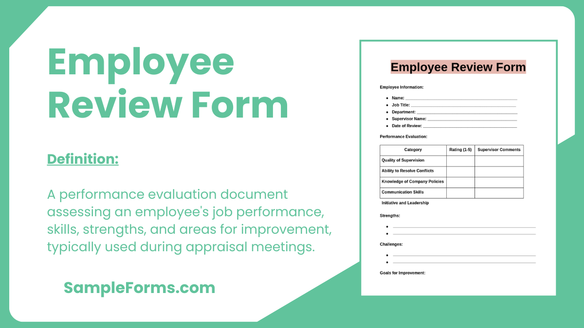 employee review form