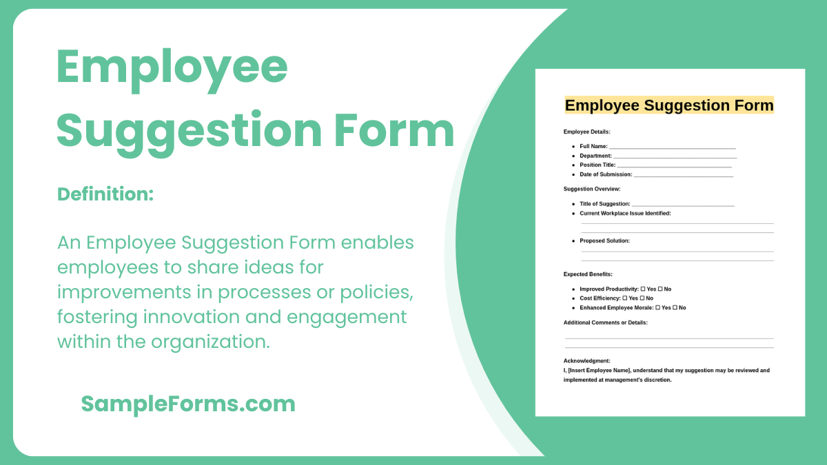 employee suggestion form