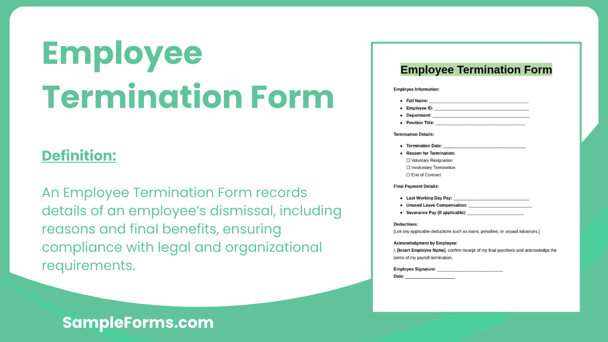 employee termination form