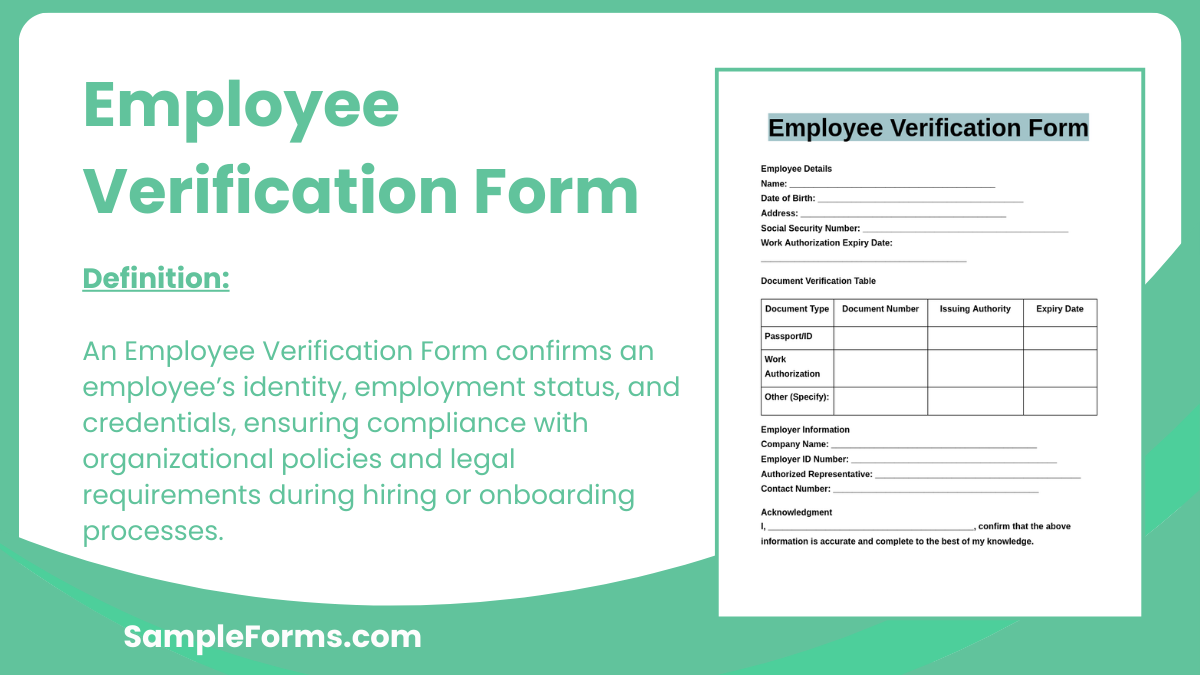 employee verification form