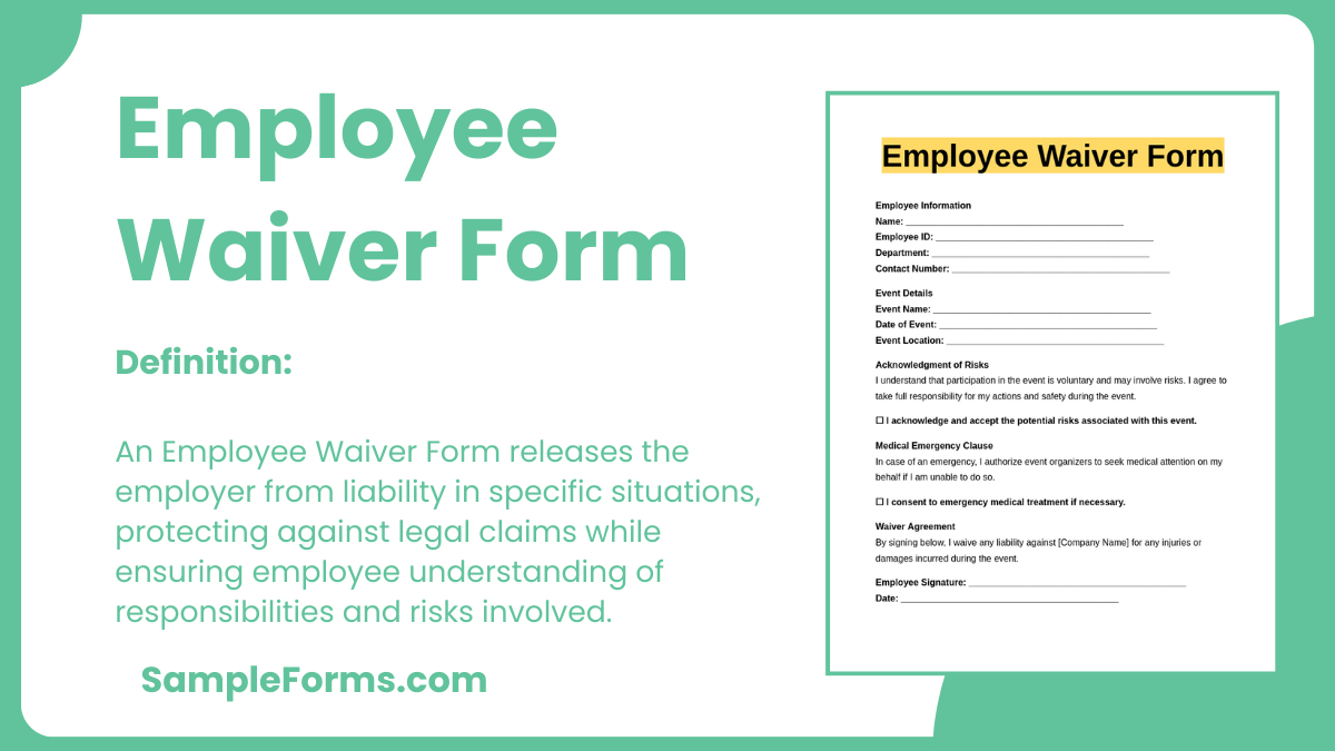 employee waiver form