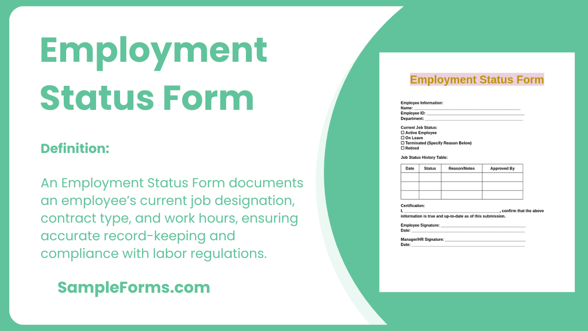 employment status form