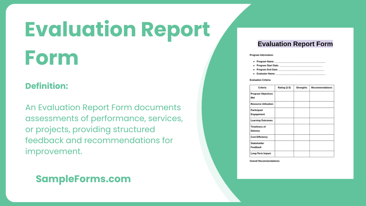 evaluation report form