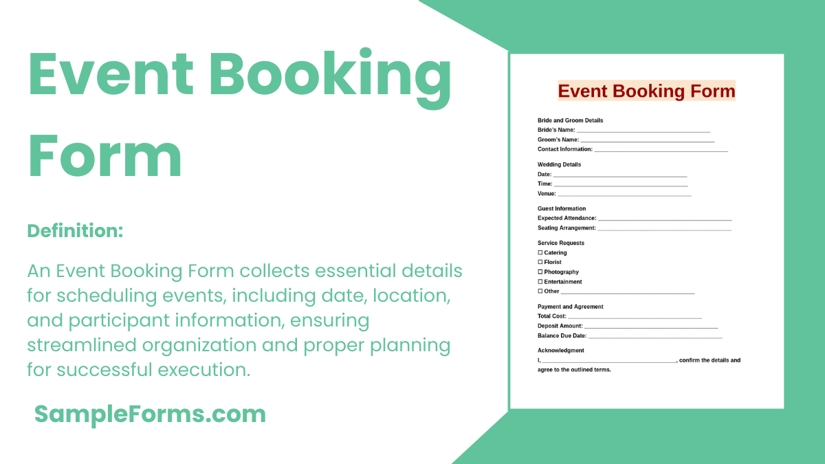 event booking form 