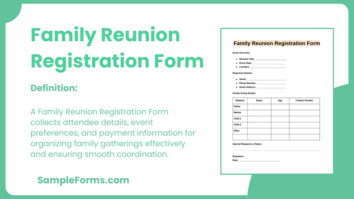 family reunion registration form