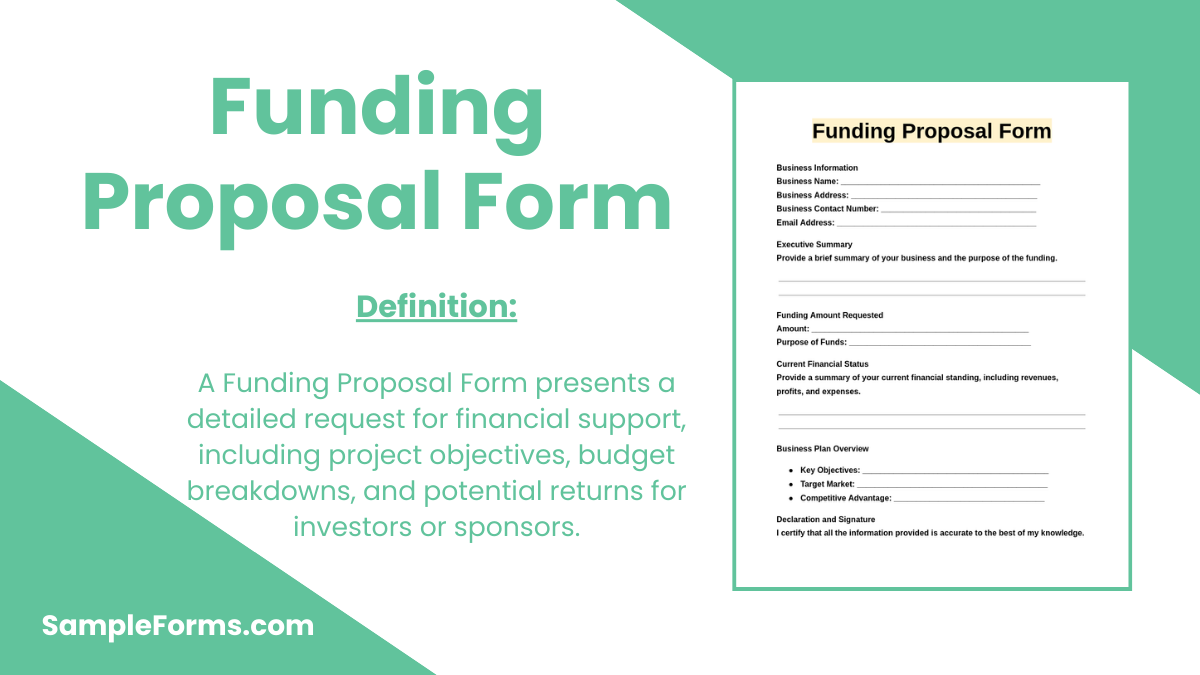 funding proposal form