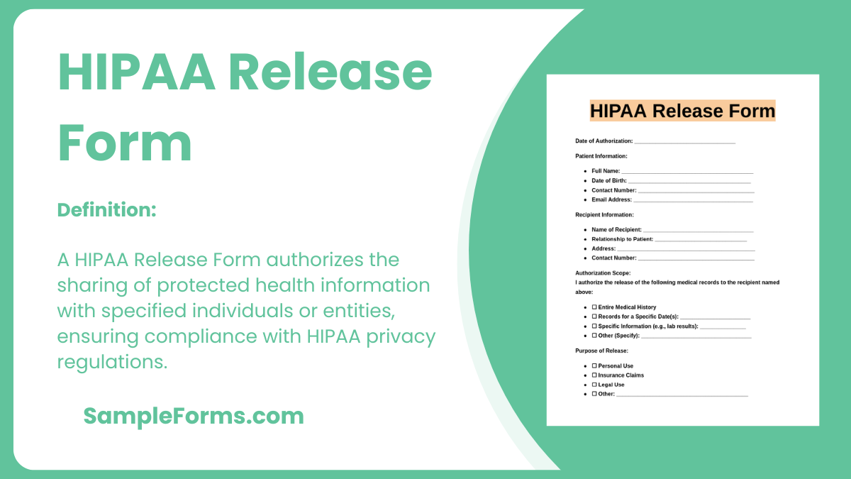 hipaa release form