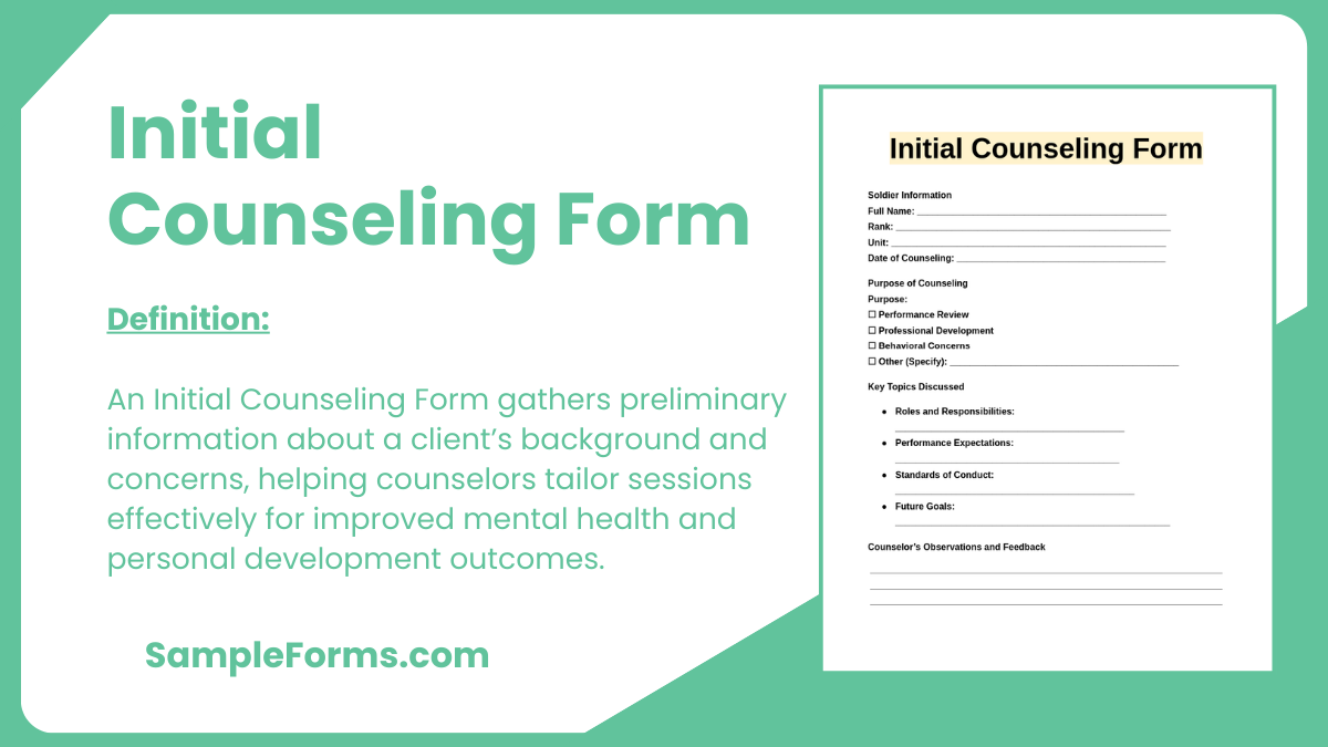 initial counseling form