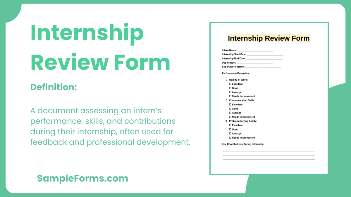 internship review form