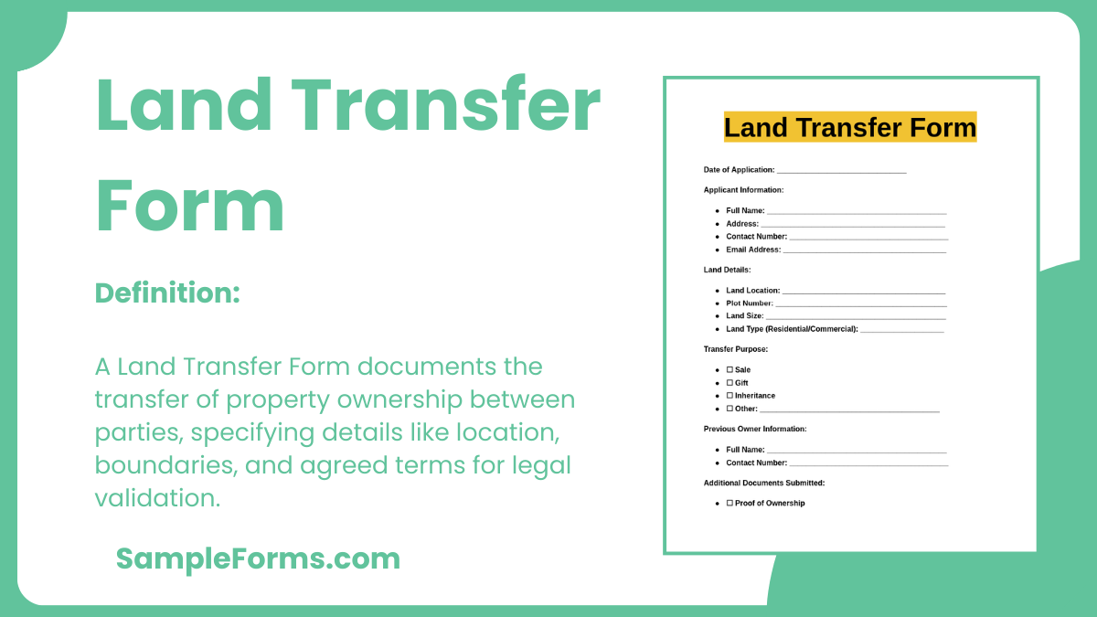 land transfer form