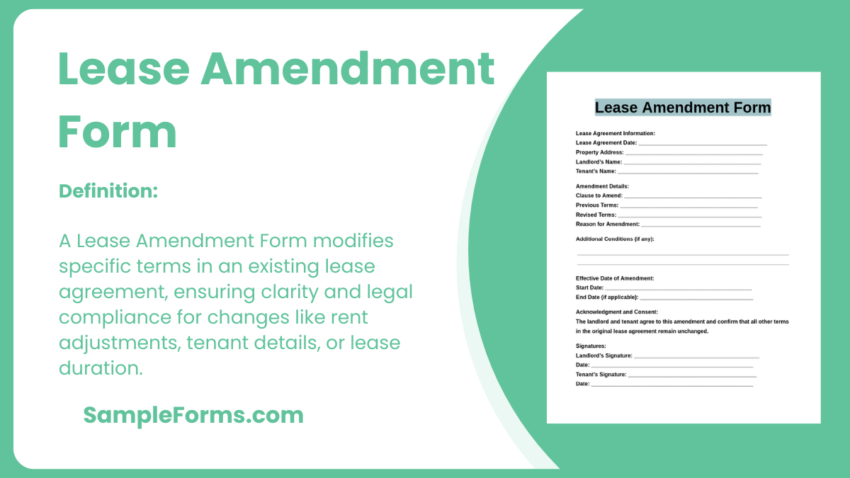 lease amendment form