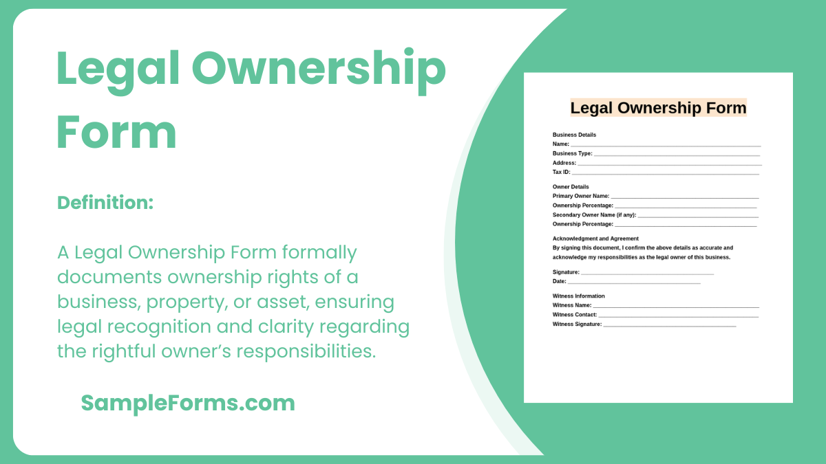 legal ownership form