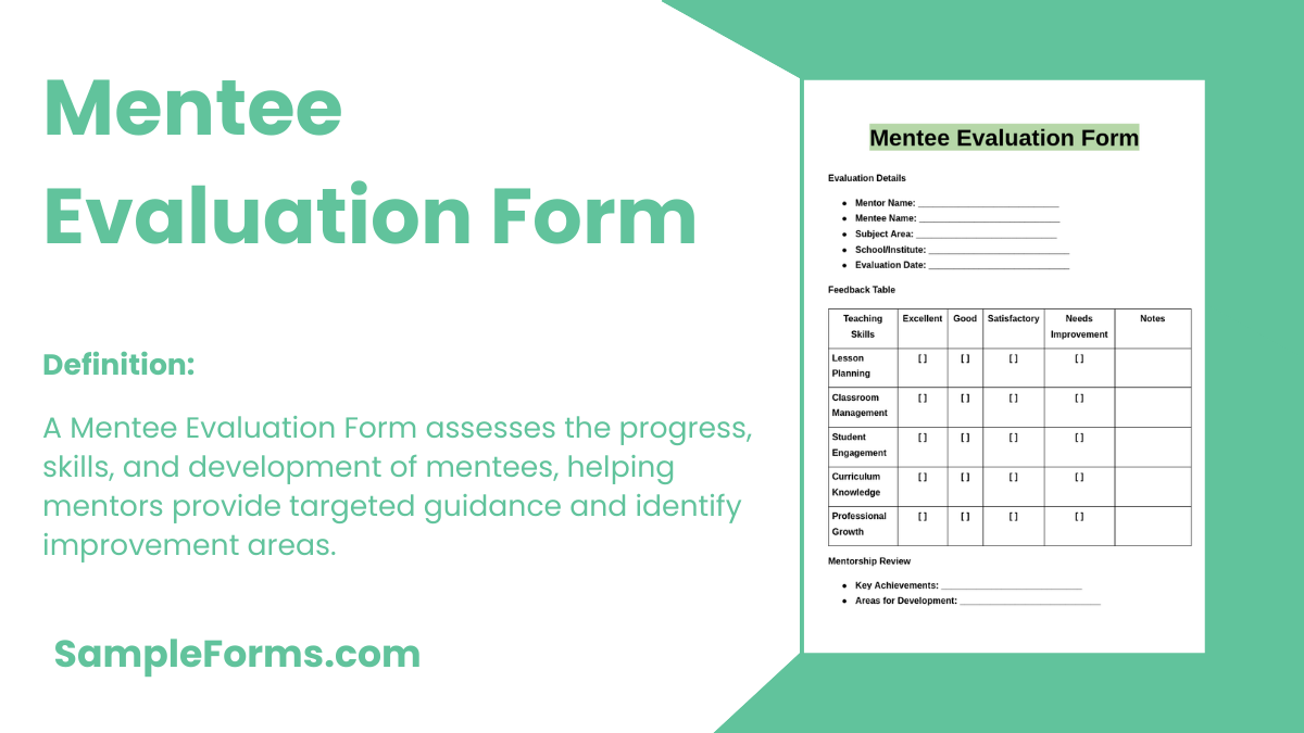 mentee evaluation form