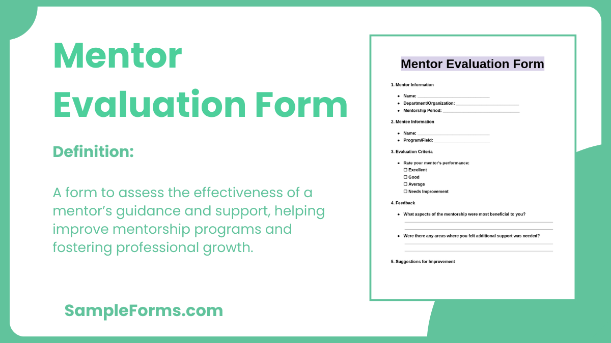 mentor evaluation form