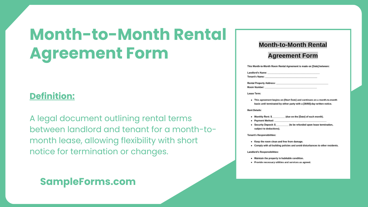 month to month rental agreement form