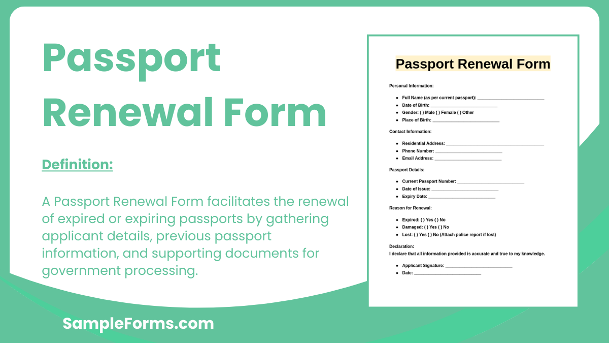 passport renewal form