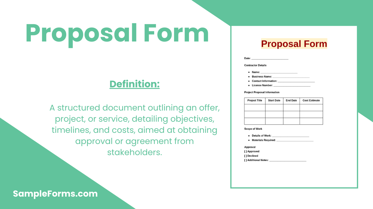 proposal form