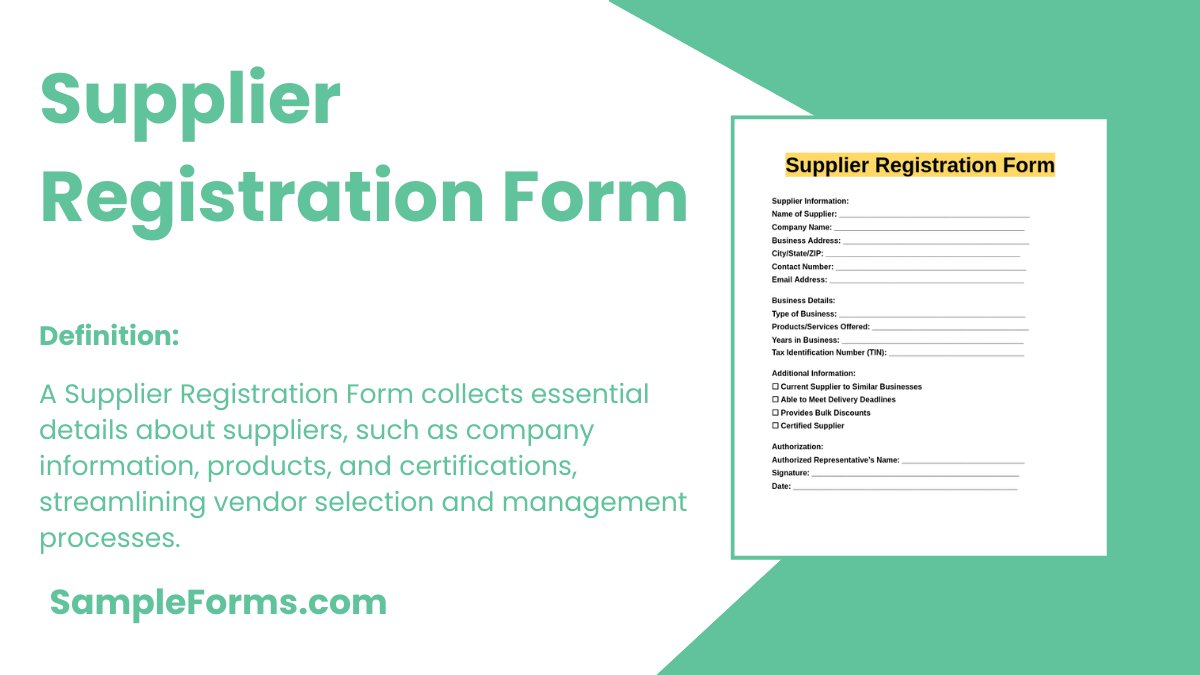 supplier registration form