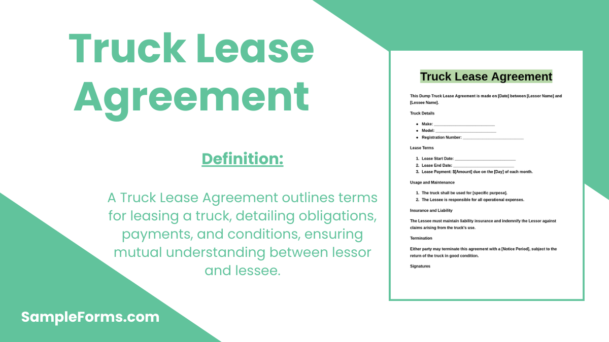 truck lease agreement