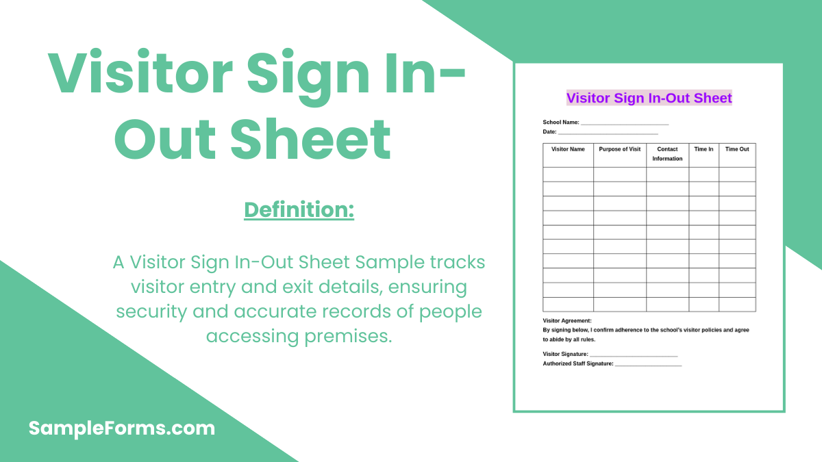 visitor sign in out sheet 