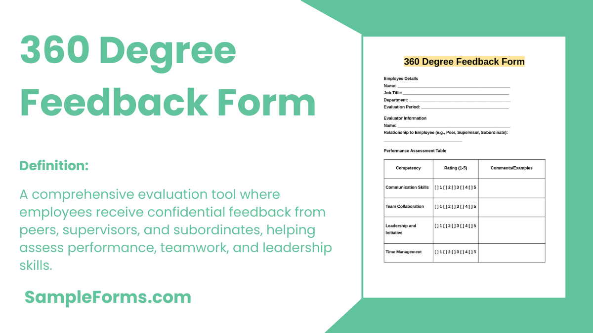  degree feedback form