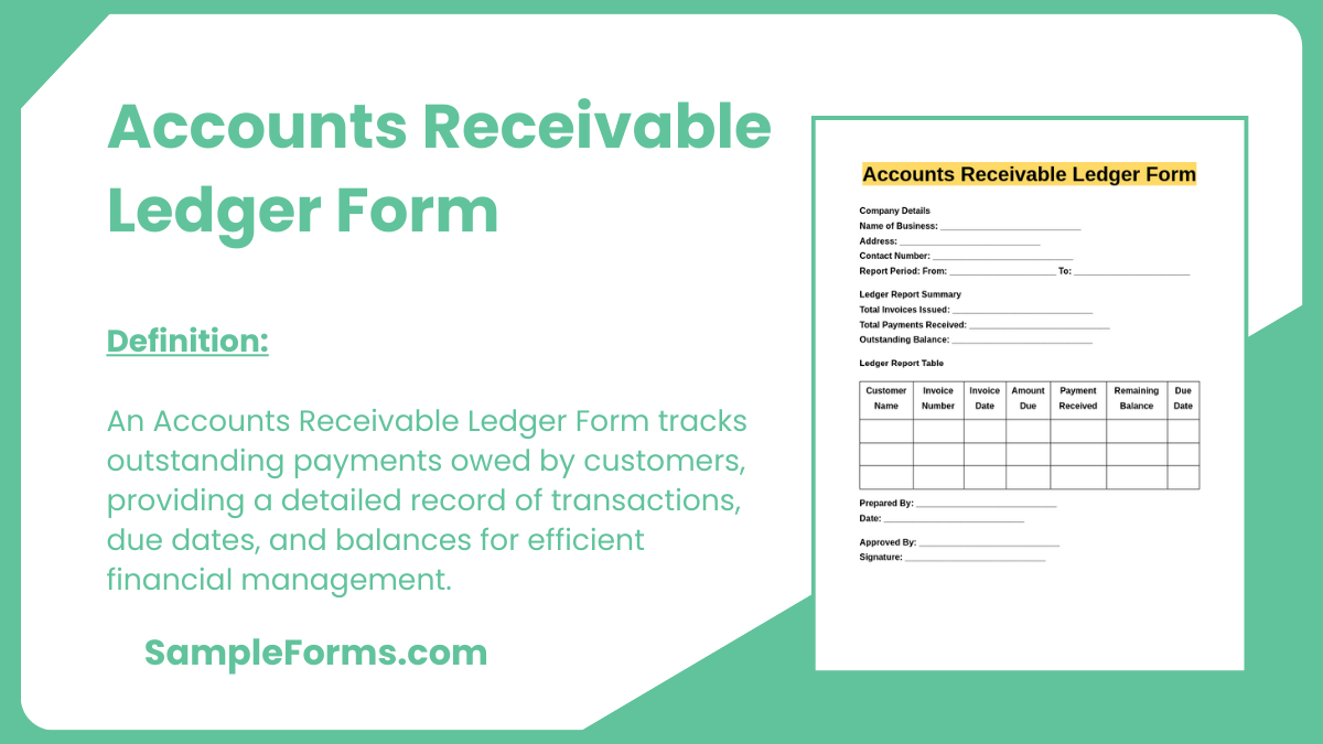 accounts receivable ledger form