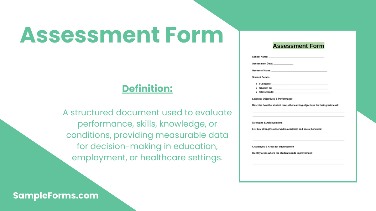 assessment form