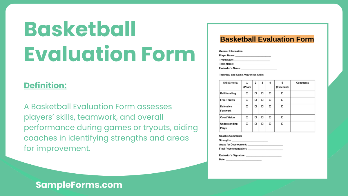 basketball evaluation form