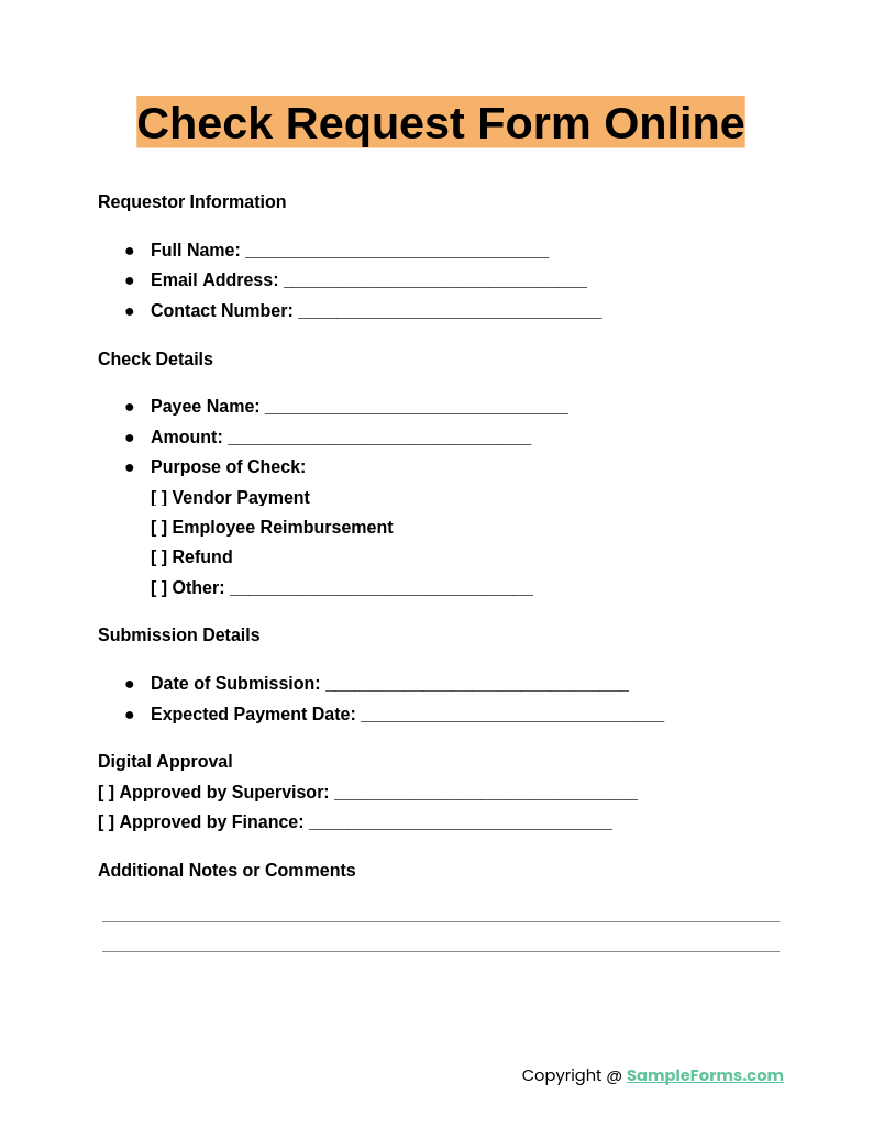 check request form online