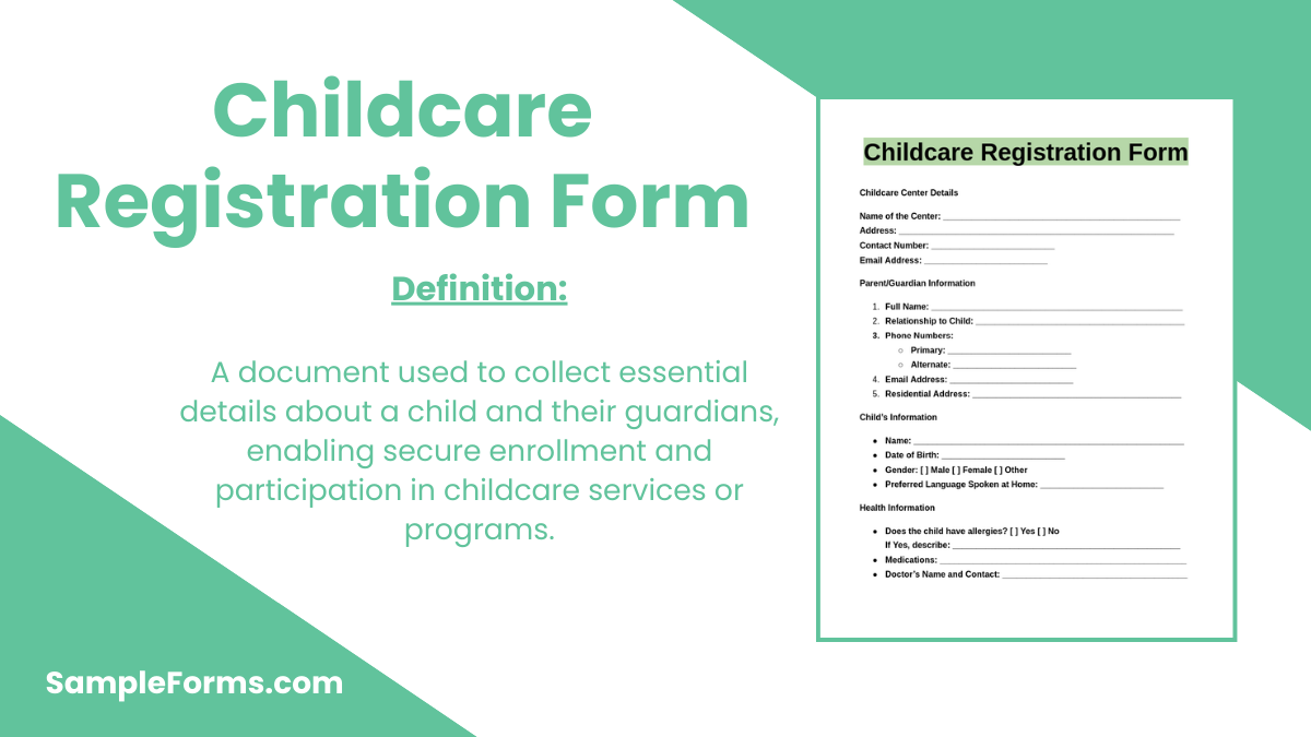 childcare registration form