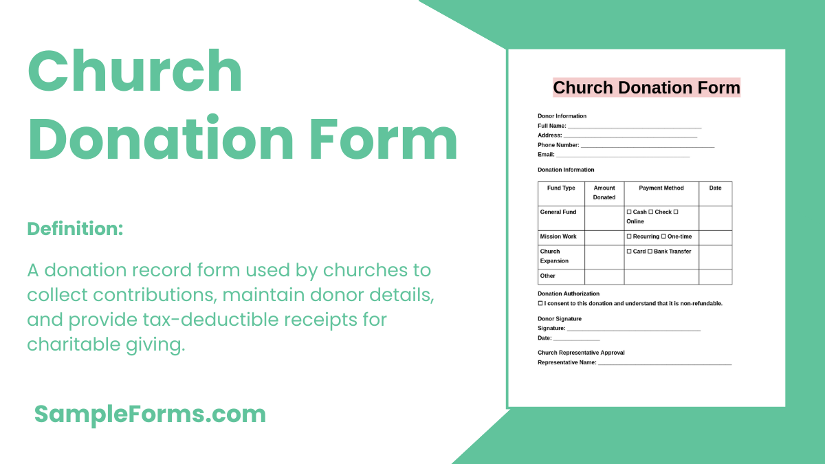 church donation form