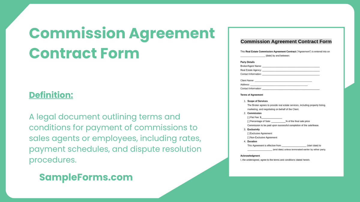 commission agreement contract form