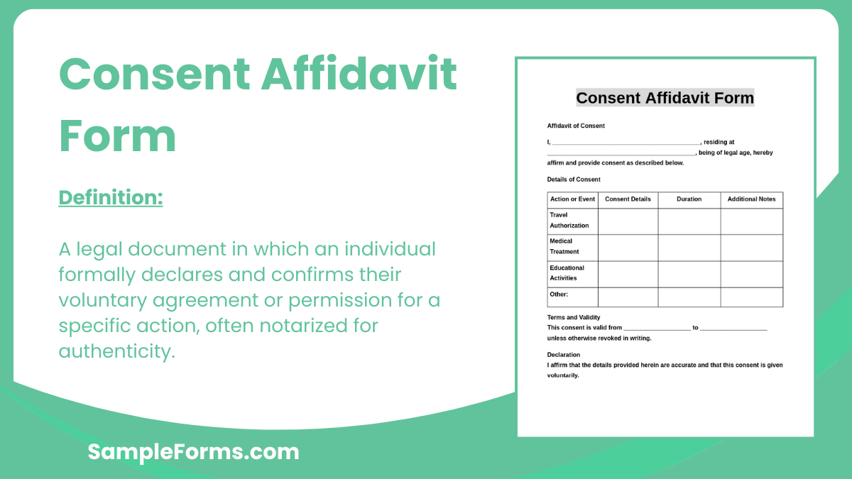 consent affidavit form