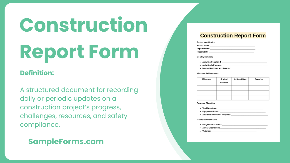 construction report form