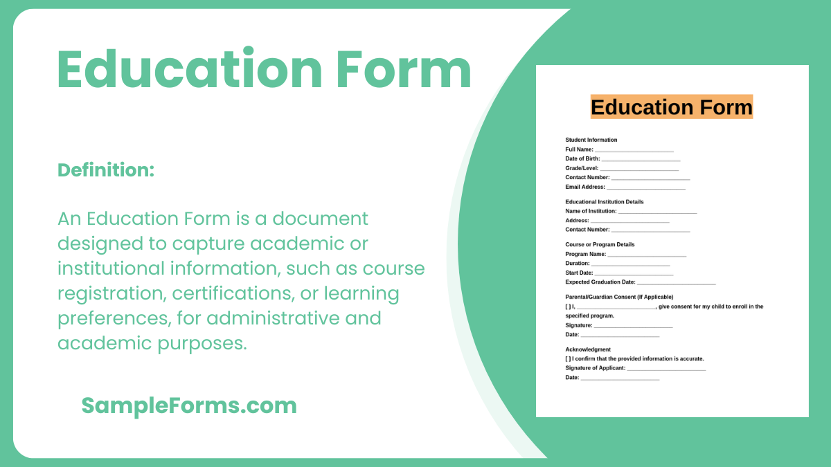 education form