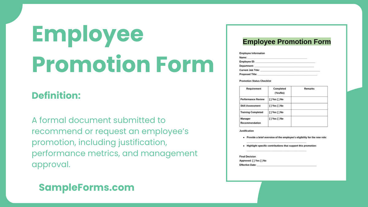 employee promotion form