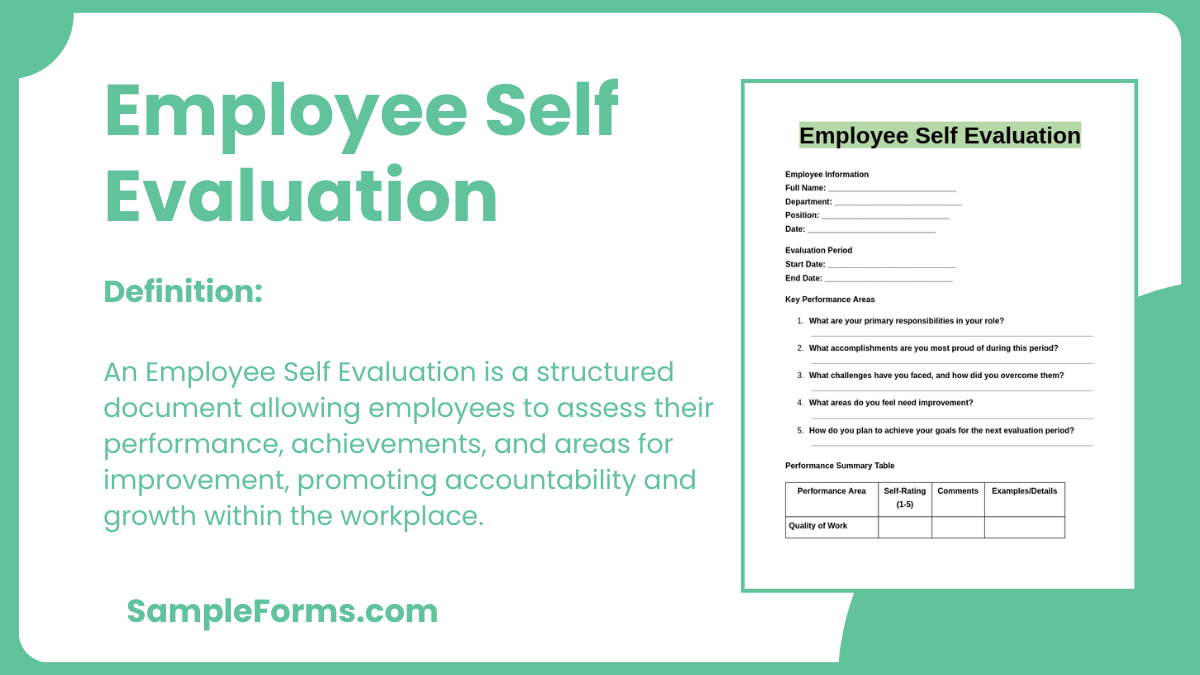 employee self evaluation