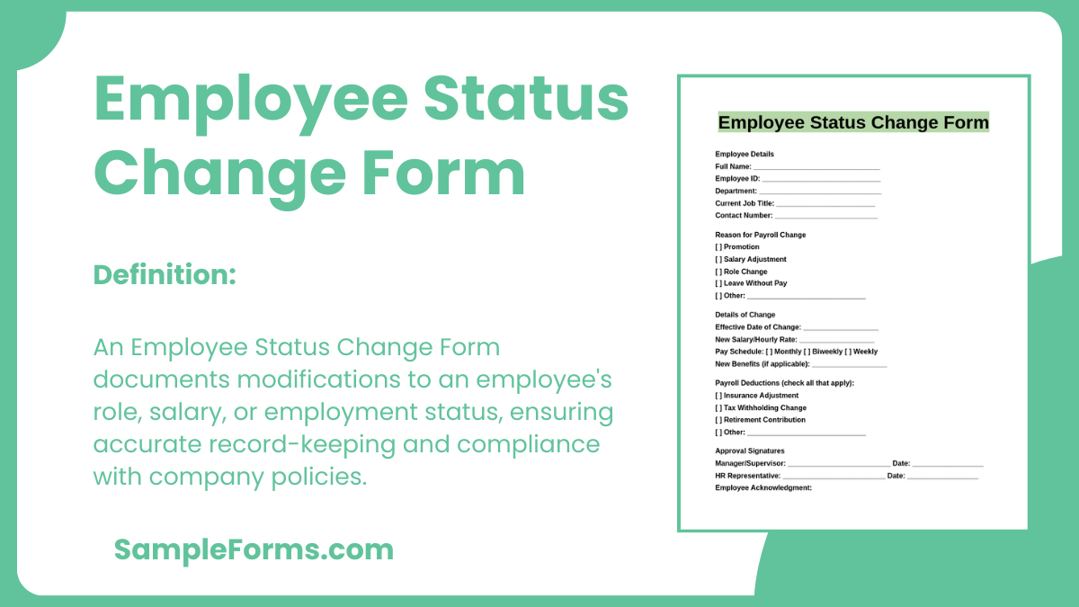 employee status change form