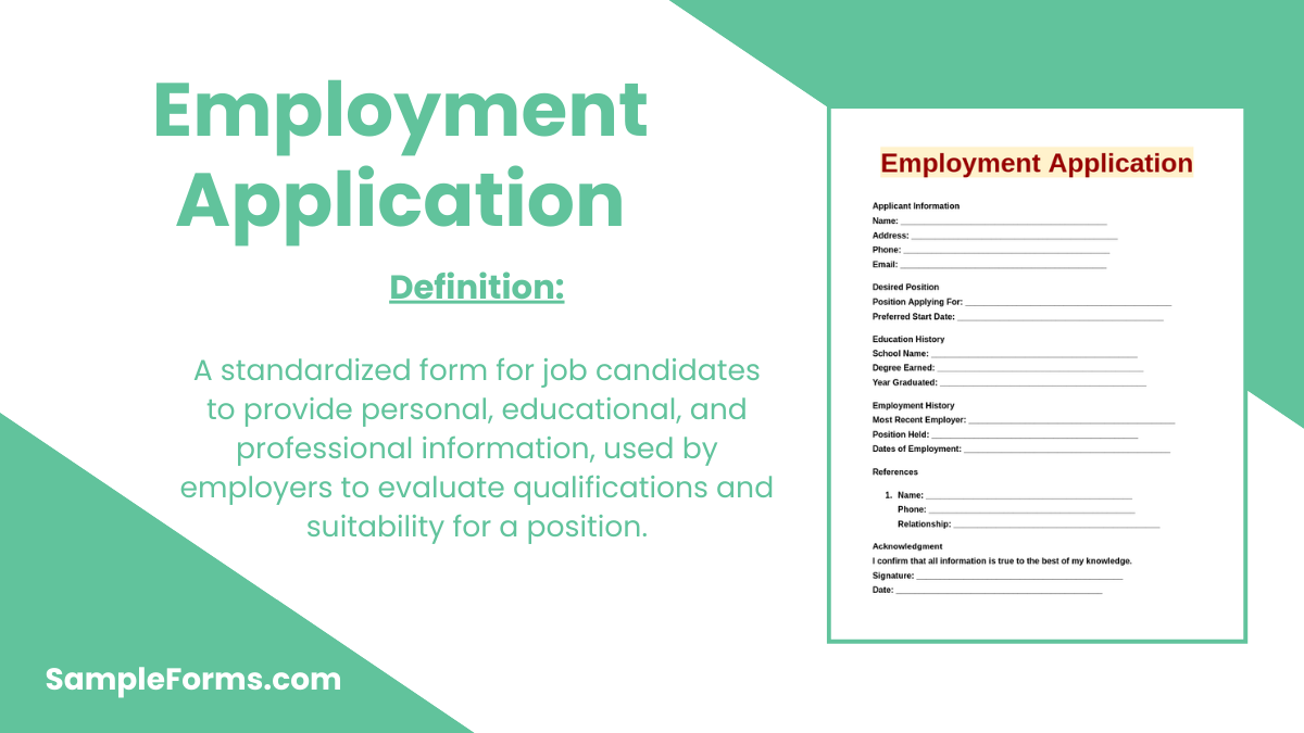 employment application