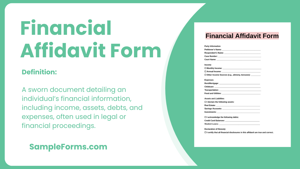 financial affidavit form