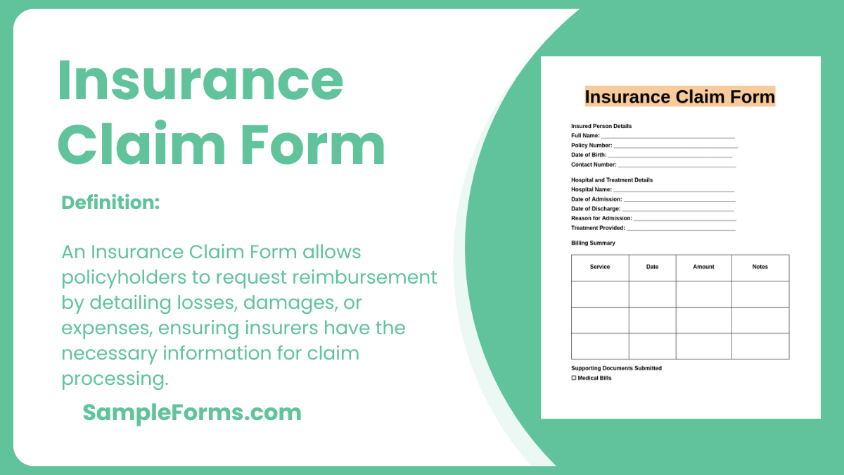 insurance claim form