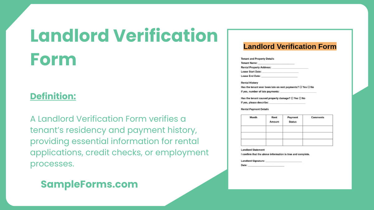 landlord verification form